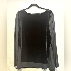 J. Jill Wearever Collection Top XL Black Velvet